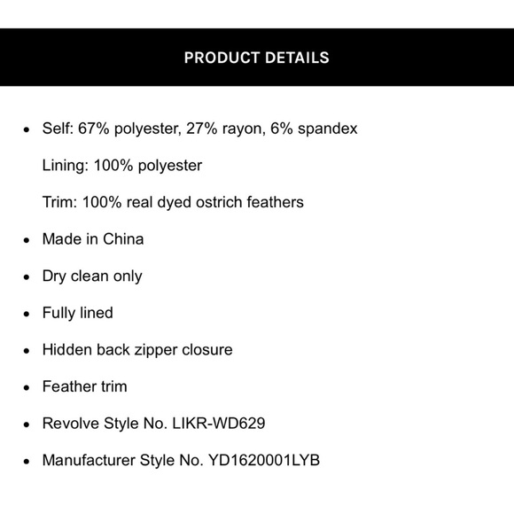 LIKELY Cami Dress in Black with Feather Trim Size 10 ⭐️ships free⭐️ - Picture 4 of 5